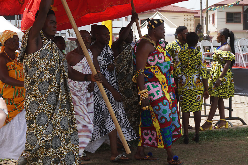 Einmarch tradtitionelle Chefs Königsjubiläum der Aschanti in Kumasi in Ghana